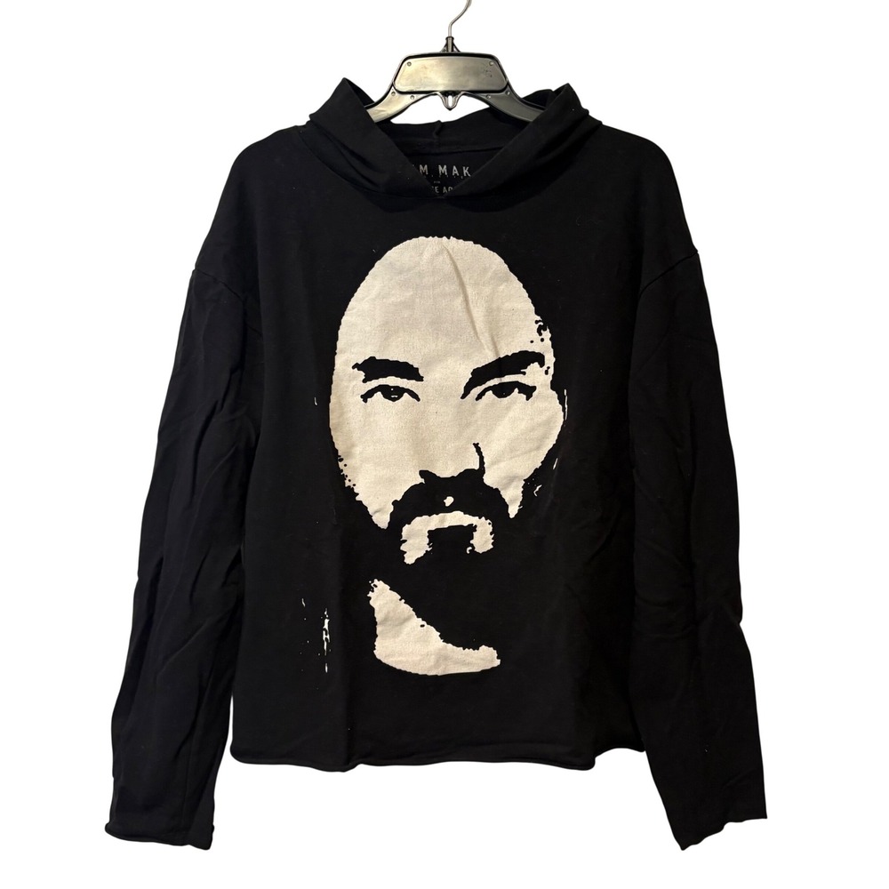 Steve Aoki Kolony Tour Dim Mak Hoodie Black Graphic‎ Concert Pullover Large